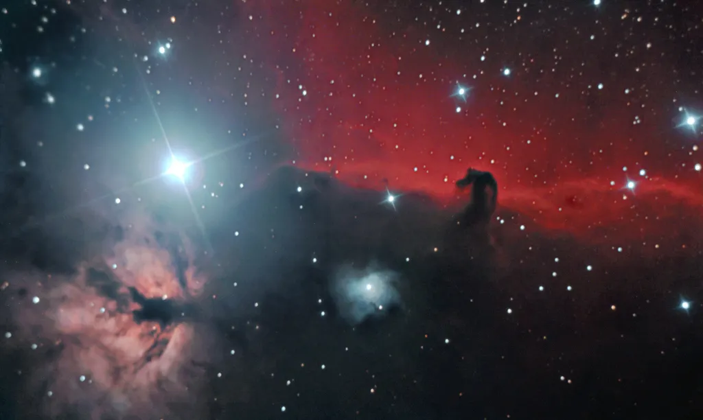 Horsehead & Flame Nebulae by Brendan Alexander, Donegal, Ireland. Equipment: CG5, Canon 1000D, C8N