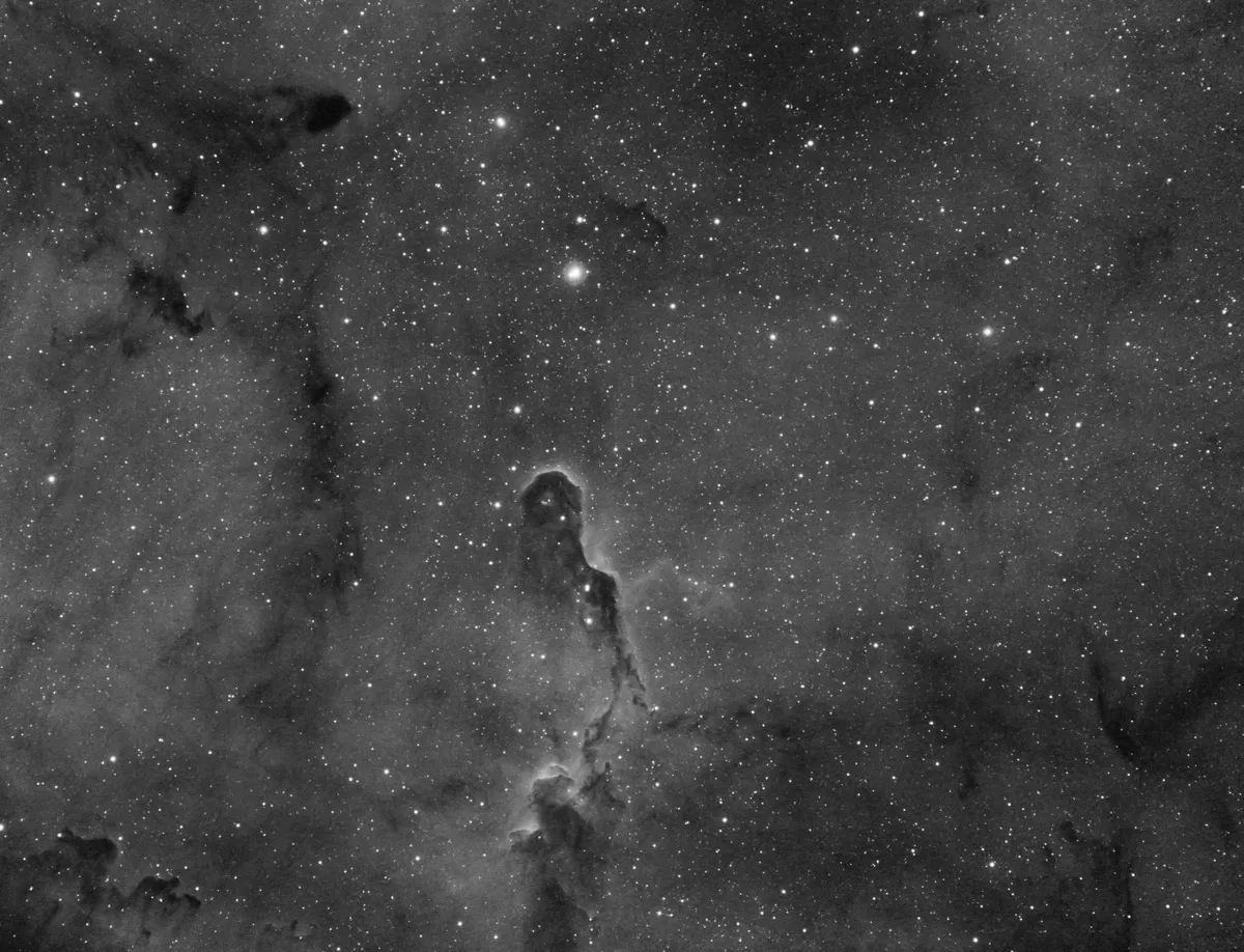 IC1396 Elephant's Trunk Nebula in Hydrogen alpha by Jay Bird, Devon, UK.