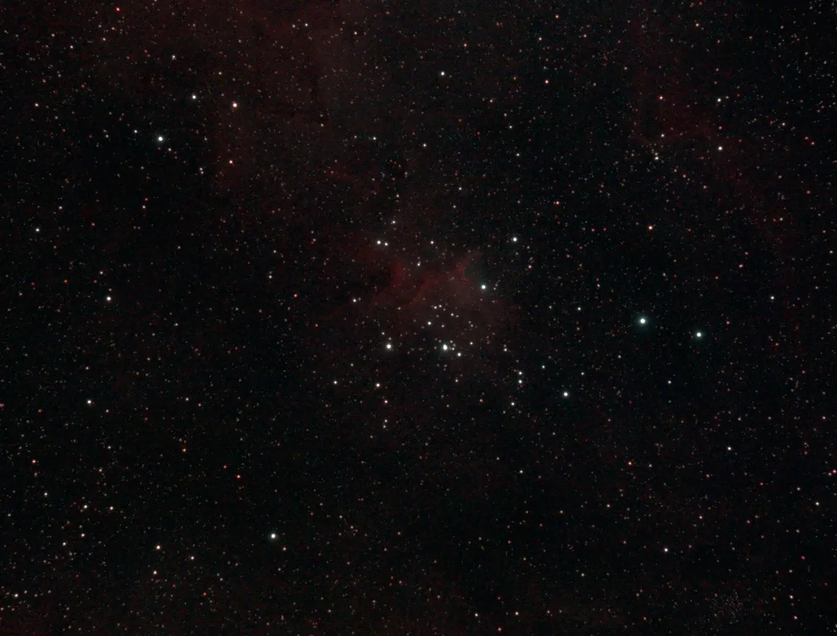 The Heart Nebula (IC 1805) by Andy Smith, UK. Equipment: SkyWatcher 100ED on CG-5 mount, 0.85x Focal Reducer, Canon 1100D, 2