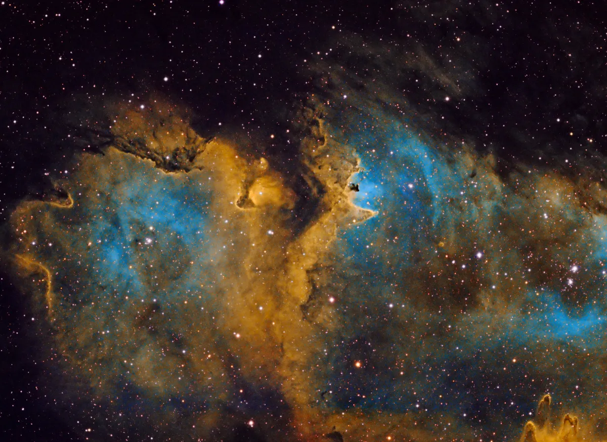 IC1848 Soul Nebula by Peter Jenkins, Mansfield, UK. Equipment: Officina Stellare 115mm, Atik 383L  mono camera, NEQ6, Astrodon HA, OIII and SII filters
