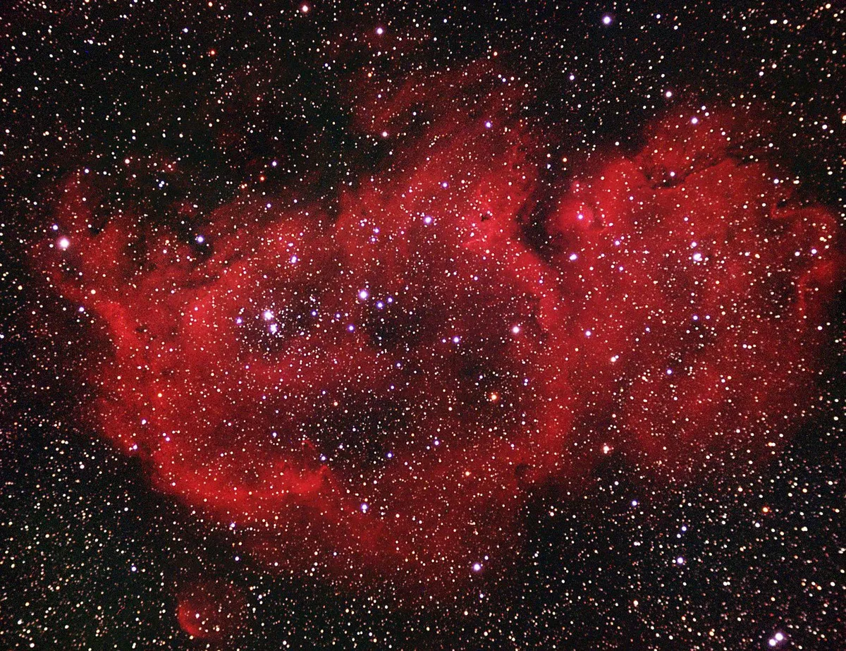 IC 1848 Soul Nebula by Mark Griffith, Swindon, Wiltshire, UK. Equipment: Skywatcher NEQ6 pro mount & Equinox 80mm refractor, Atik 383L  camera, motorised filter wheel and Astronomik HaRGB filters.
