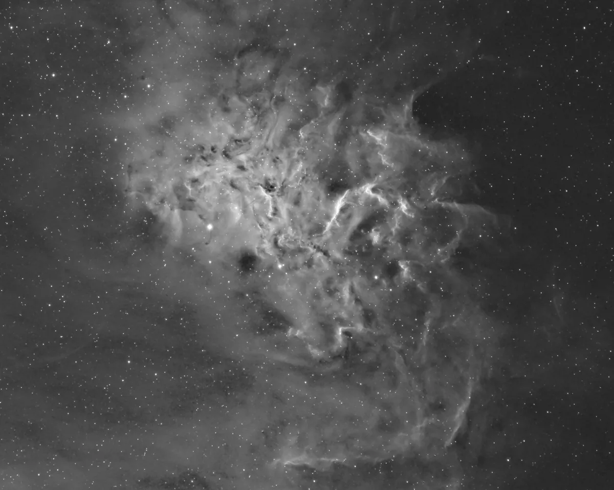 IC405 in H-alpha by Chris Heapy, Macclesfield, UK.