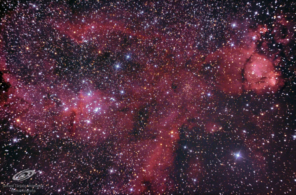 Heart of the Heart Nebula by Gerard Tártalo Montardit, Lleida, Spain. Equipment: Canon EOS 600D modified and cooled, Skywatcher 150/750 pds, Skywatcher NEQ6 Pro2, Guided with ZWO ASI 290mc on Celestron 130/650.