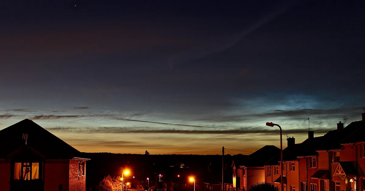 Noctilucent Clouds by Sarah & Simon Fisher, Bromsgrove, Worcestershire, UK. Equipment: Canon 600D.