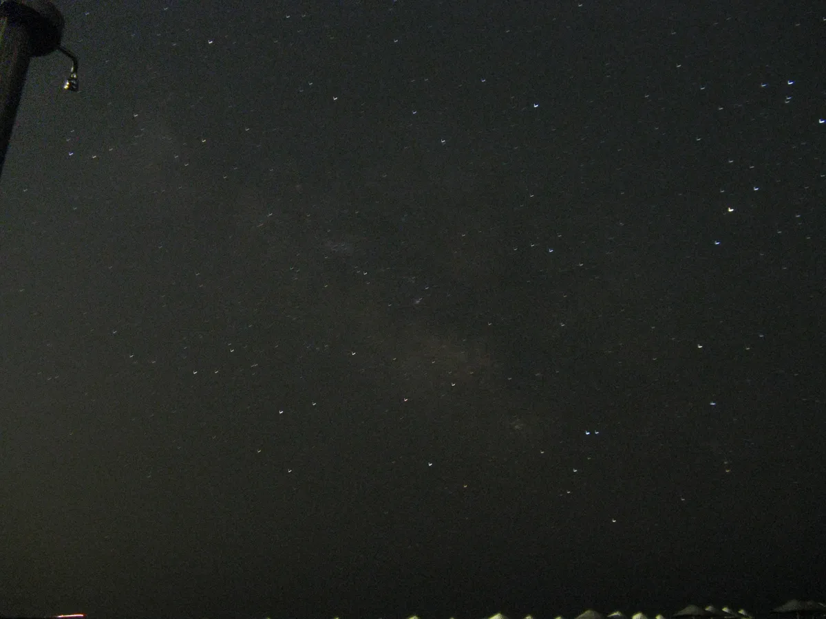 Milkyway over Beach in Turkey with a Point and Shoot by Ben Murray, Preston, UK. Equipment: Canon Powershot a720is, no tripod.