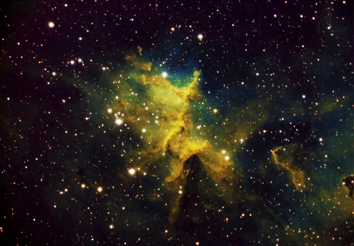 IC1805 Centre of the Heart Nebula by Mark Griffith, Swindon, Wiltshire, UK. Equipment: Celestron C11 Sct, Skywatcher NEQ6 pro mount,Atik 383L  camera, motorised filter wheel and Astronomik filters. F6.3 focal reducer.
