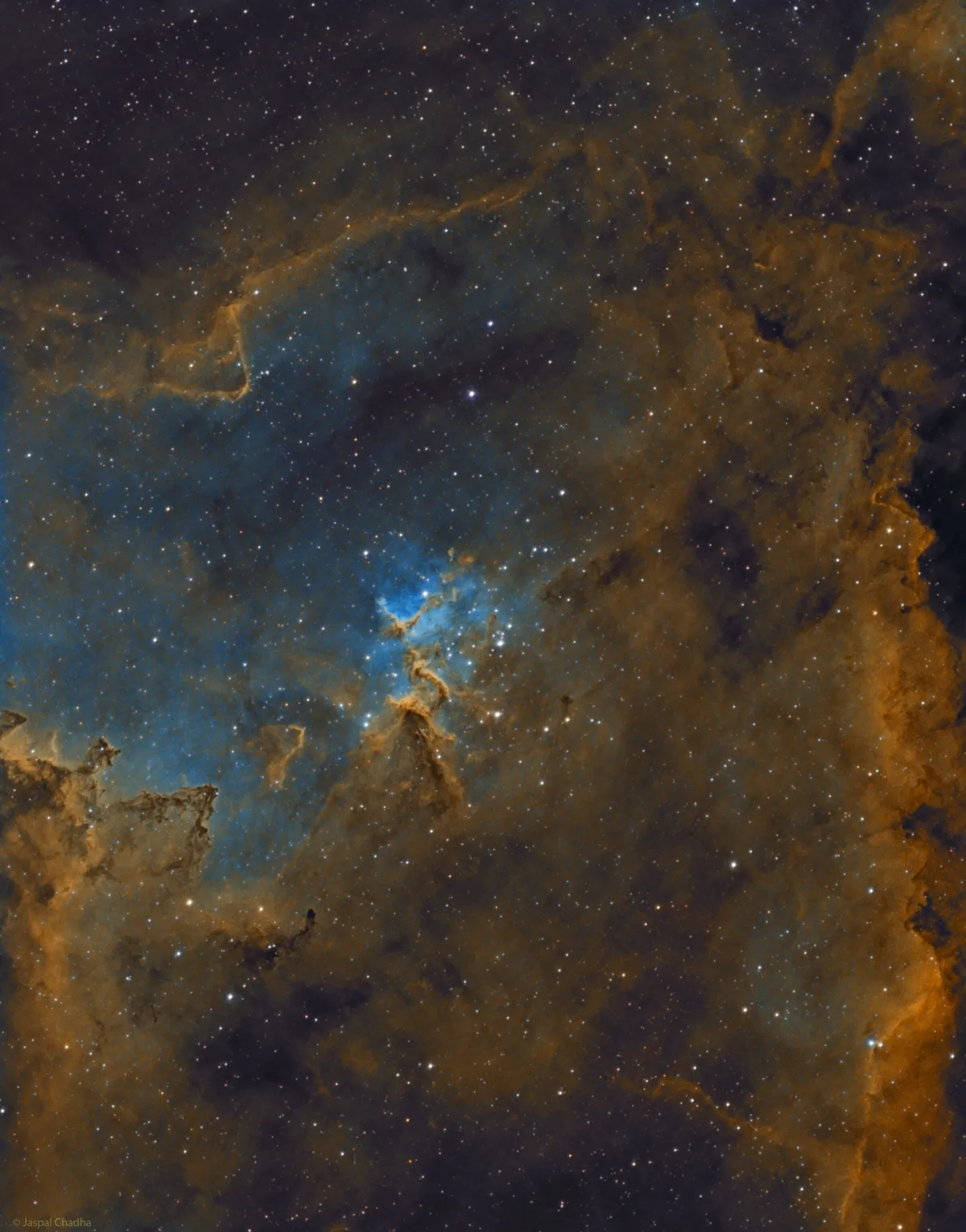 IC1805 by Jaspal Chadha, London, UK. Equipment: Skywatcher Espirt 100ED Telescope, QSI 690 CCD, Ioptron CEM60 Mount