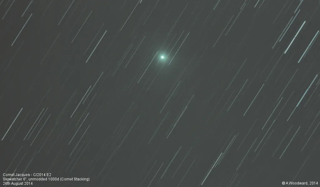 Comet Jacques C/2014 E2 by Alastair Woodward, Derby, UK. Equipment: Skywatcher 6