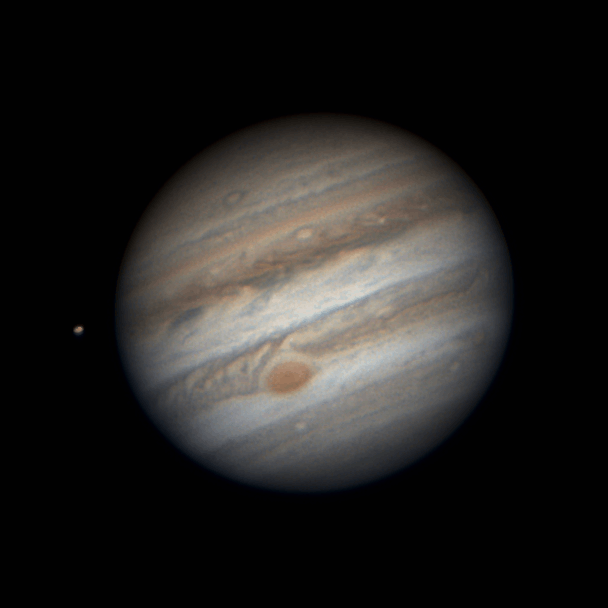 Jupiter, March 21 by Avani Soares, Parsec Observatory, Canoas, Brazil.