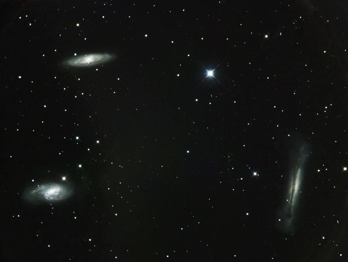M65/M66/NGC3628 Leo Galaxy Trio by Mark Griffith, Swindon, Wiltshire, UK.