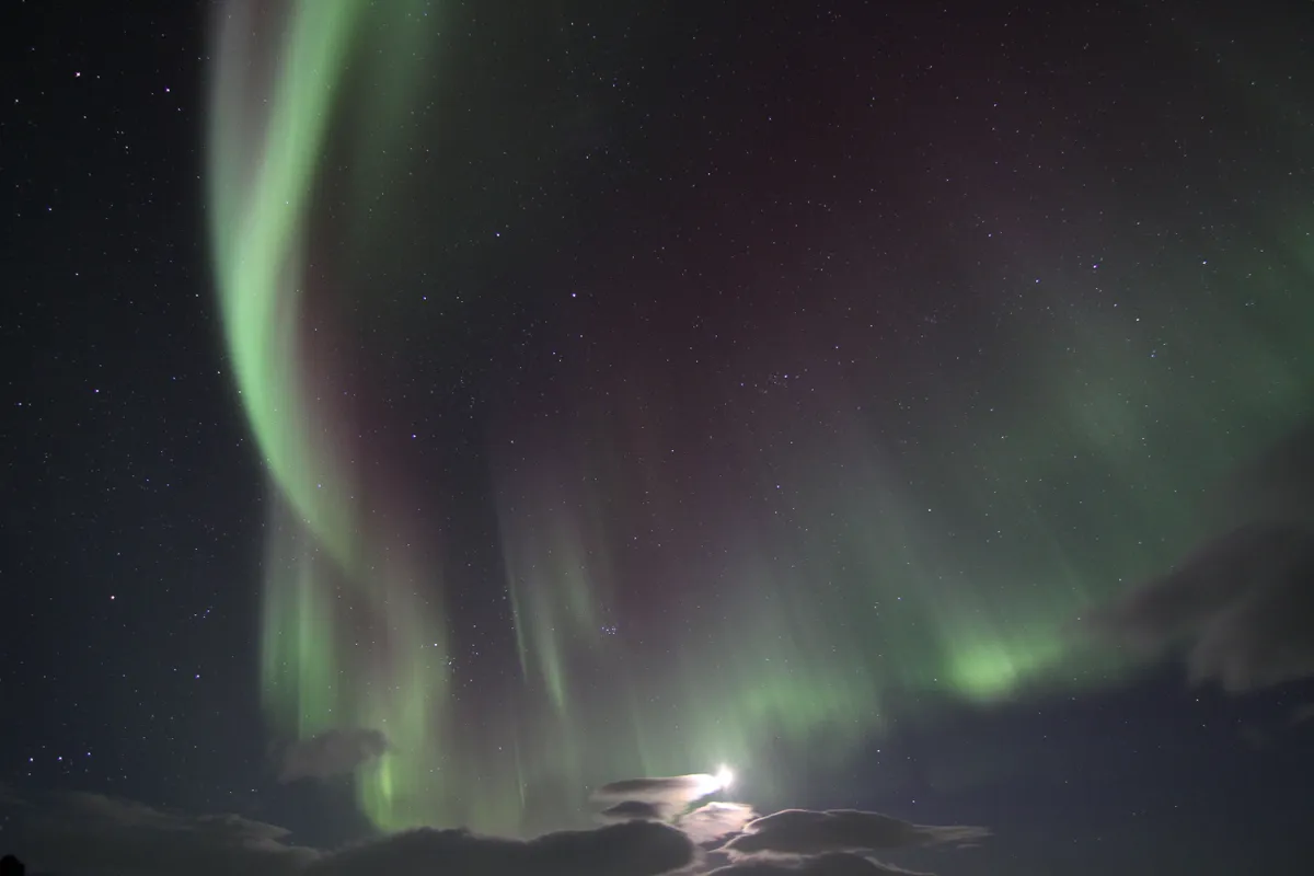 Northern Lights in Iceland John Wheeldon, Myvatn, Iceland. Equipment: Canon EOS 7D DSLR camera, Tokina 11-16mm lens.