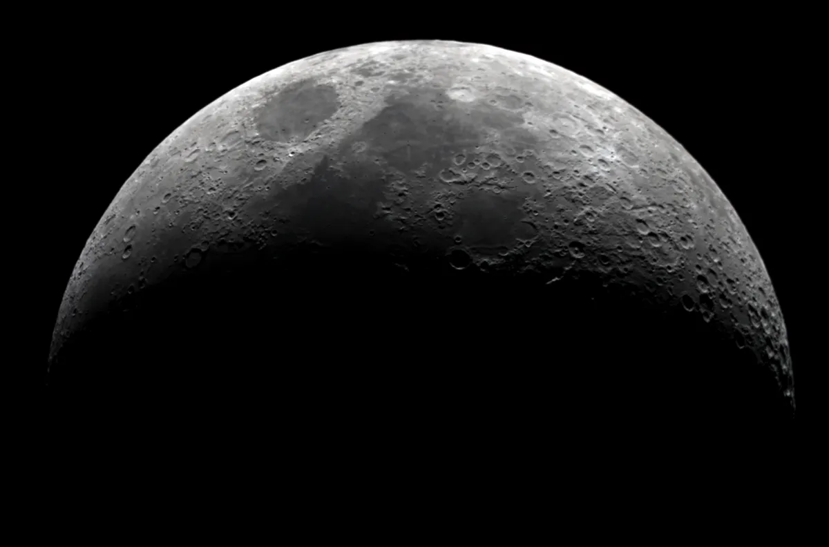The Moon by Ronald Piacenti Junior, Norma Observatory, Brasilia, DF, Brazil. Equipment: Celestron C6 XLT, HEQ5 Pro mount, ASI74 MC camera, Celestron focal reducer 0.63