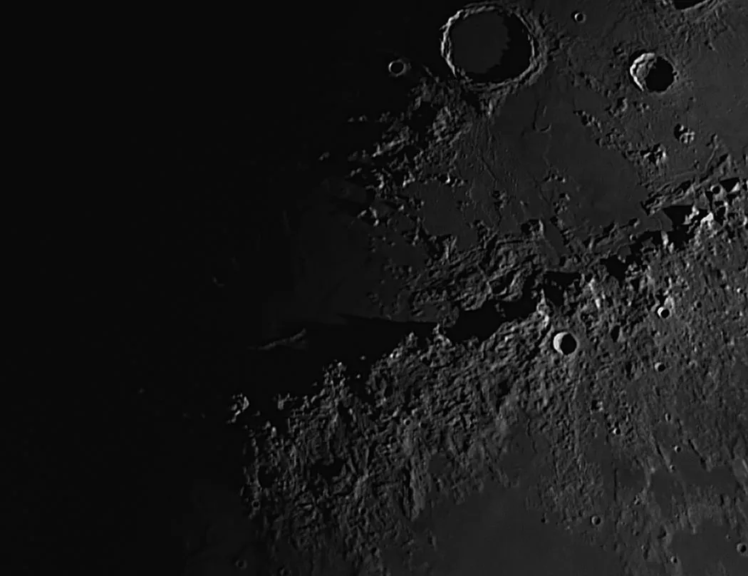 The Apennine Mountain Region on The Lunar Surface across the Terminator, by Peter J Williamson.