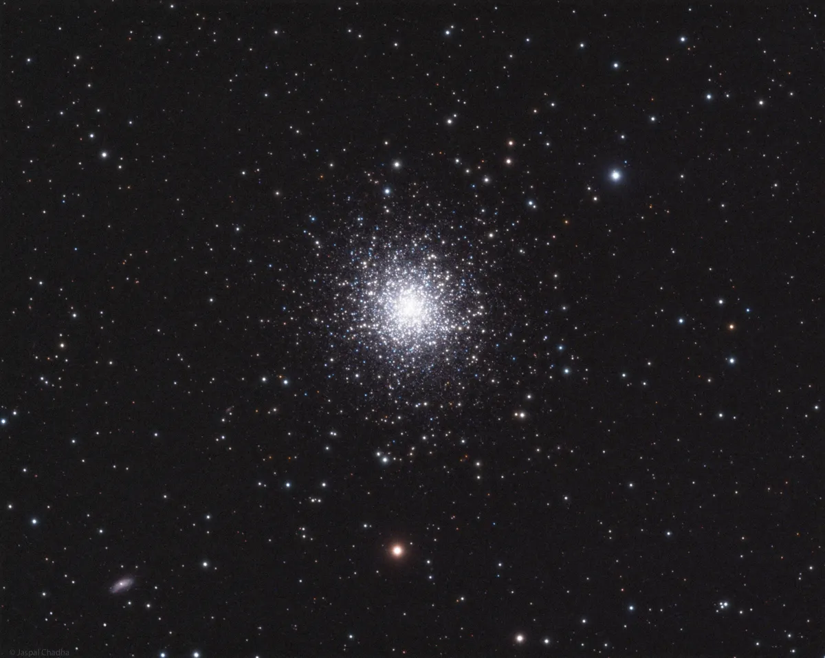 M13 Cluster by Jaspal, London, UK. Equipment: Tak 130 Telescope, Ioptron CEM60 Mount, QSI 690 CCD