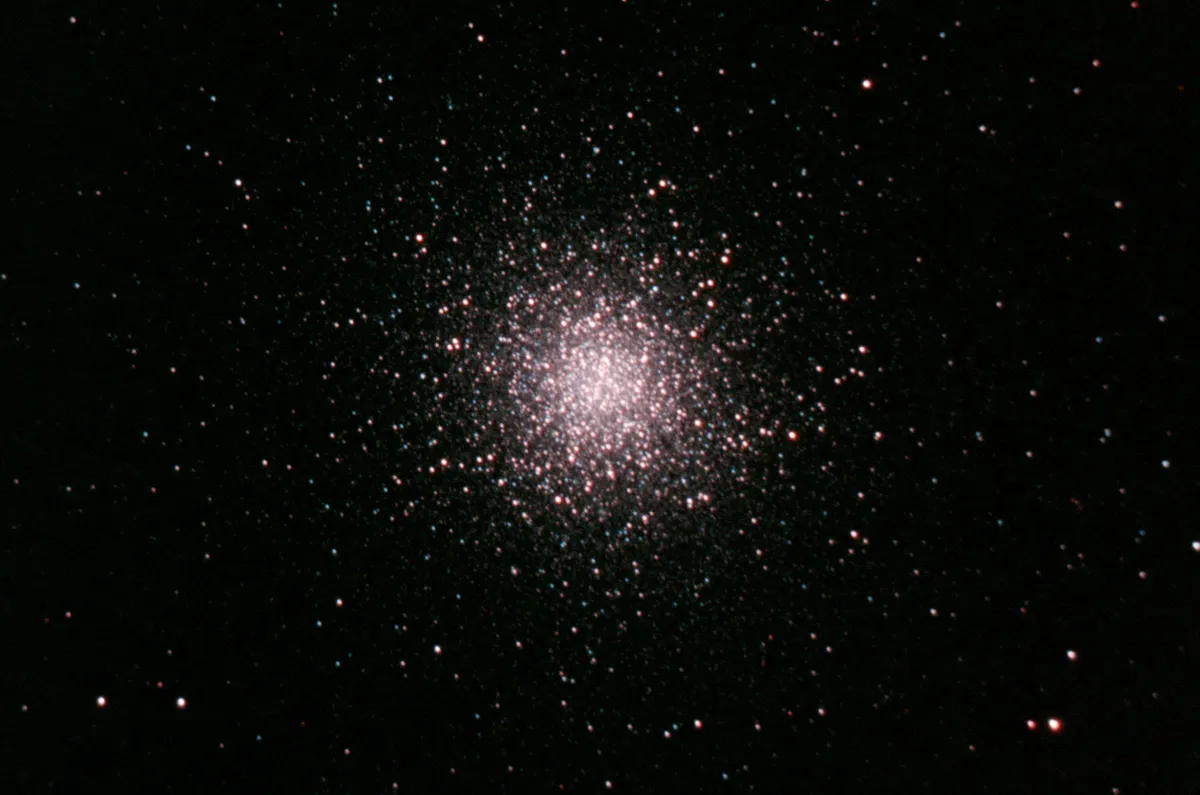 M13 Globular Cluster by Mark Griffith, Swindon, Wiltshire, UK. Equipment: Celestron c11 sct, skywatcher NEQ6 pro mount, Canon Eos 1100d self-modified and Astronomik CLS CCD clip filter.