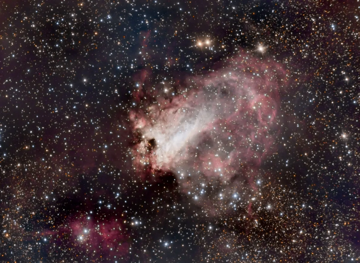 The Swan Nebula - M17 by Rafael Compassi, Presidente Lucena, Brazil. Equipment: SW 8