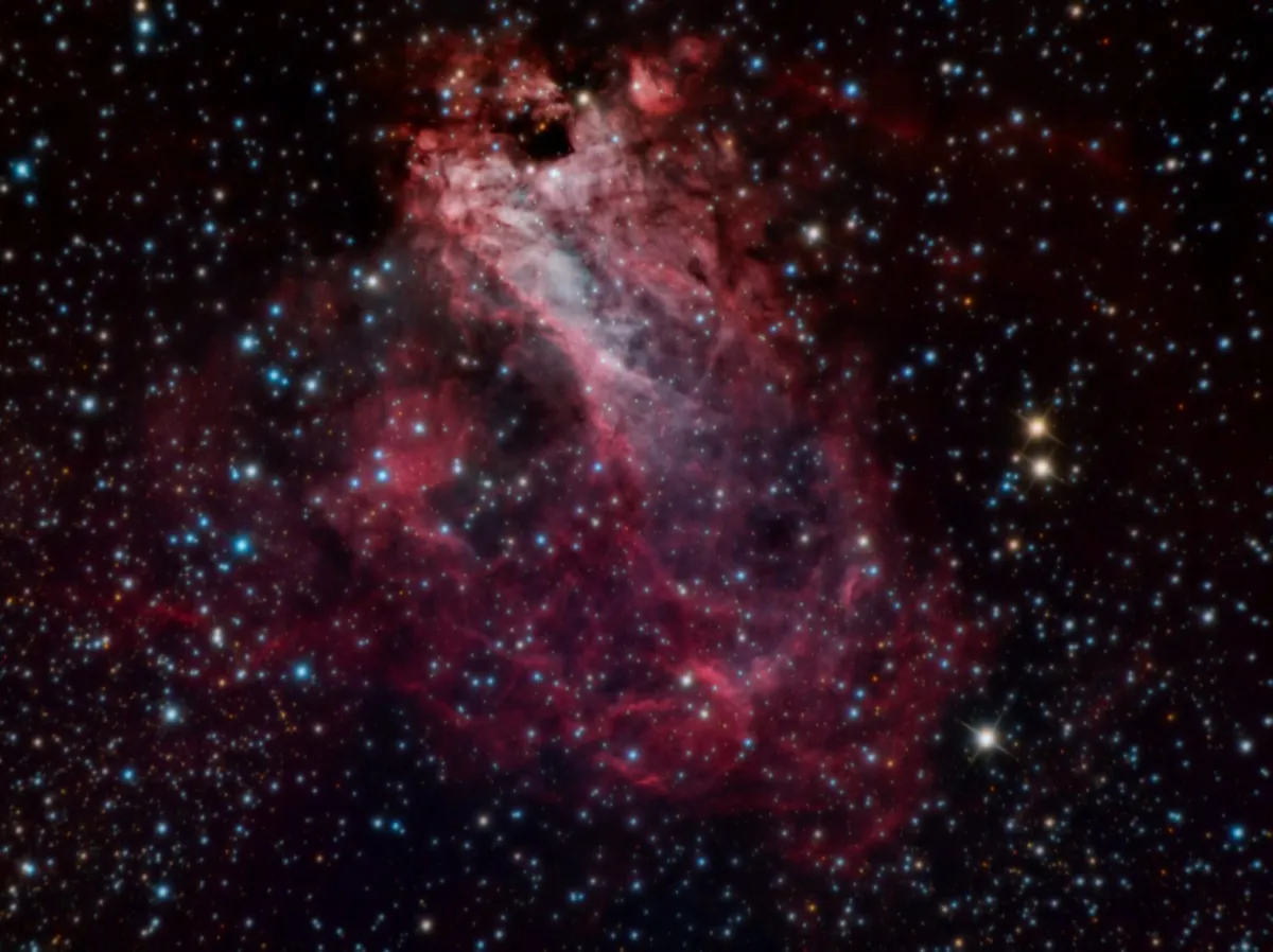 M17 Omega Nebula by David Trotter, Sydney, Australia. Equipment: SBIG STL6303e, AP900 mount, Maxim DL, PixInsight