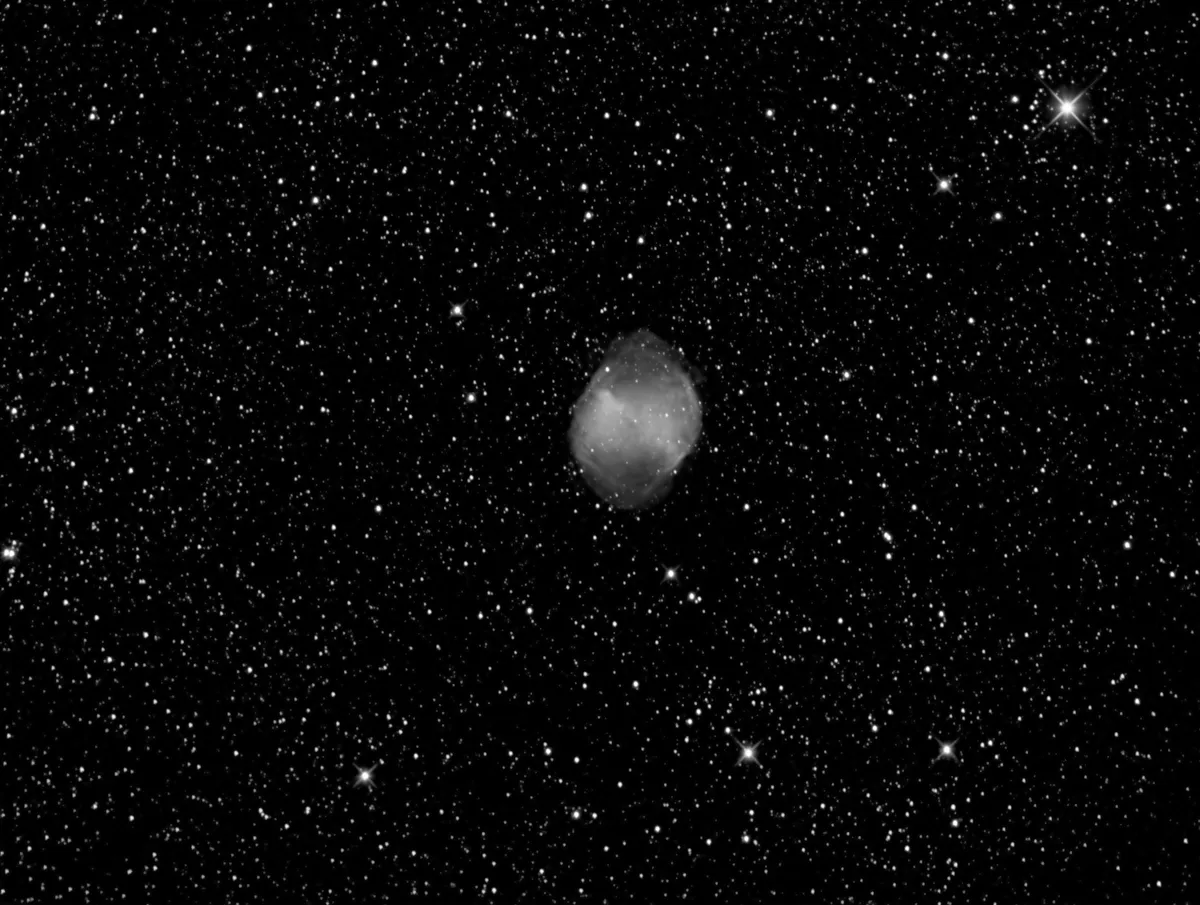 M27 Dumbell Nebula by Brian Thompson, Gravesend, UK.