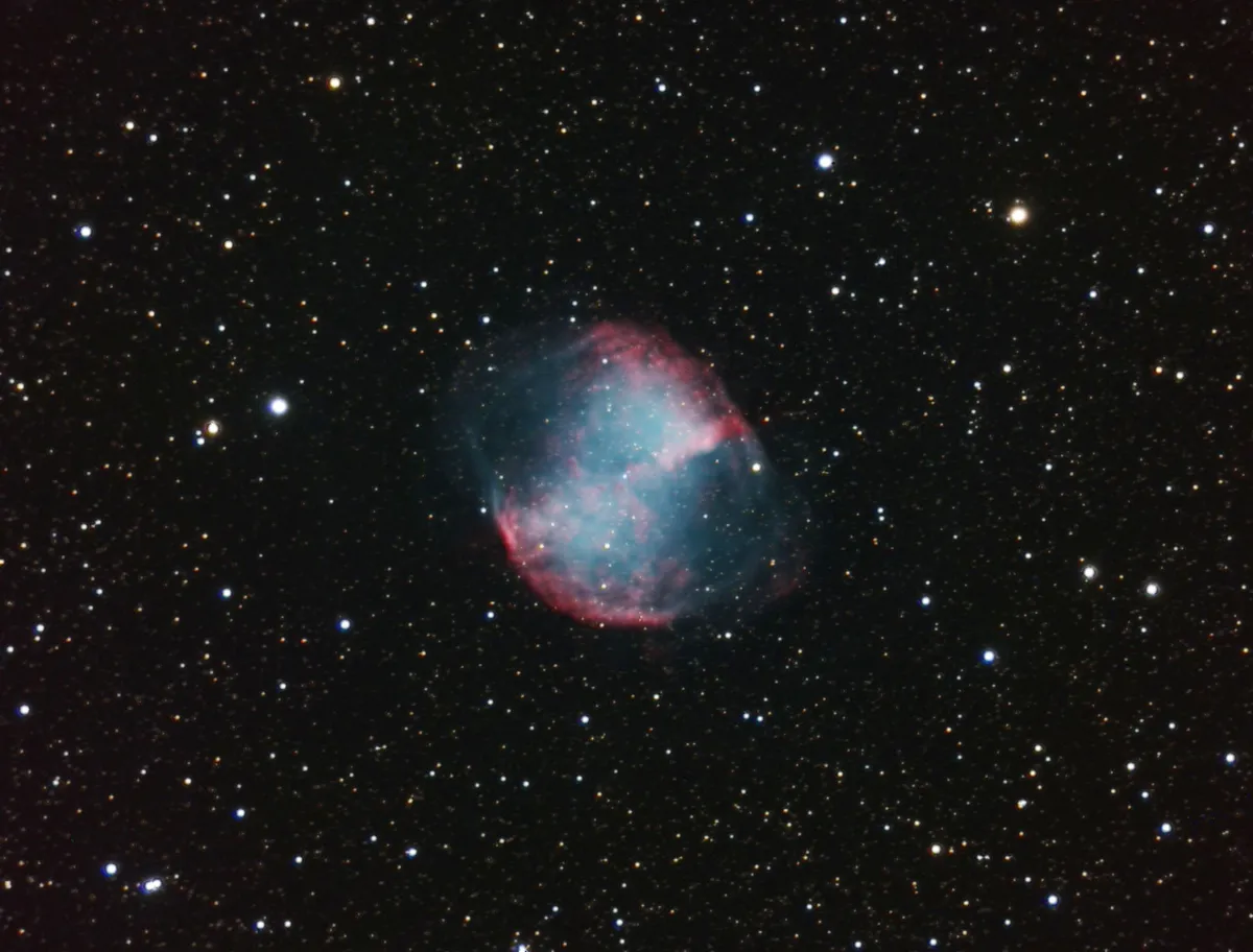 M27 Dumbbell Nebula by Mark Griffith, Swindon, UK.