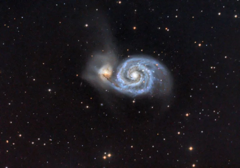 M51 Whirlpool Galaxy by Roger Brooker, Kent, UK.
