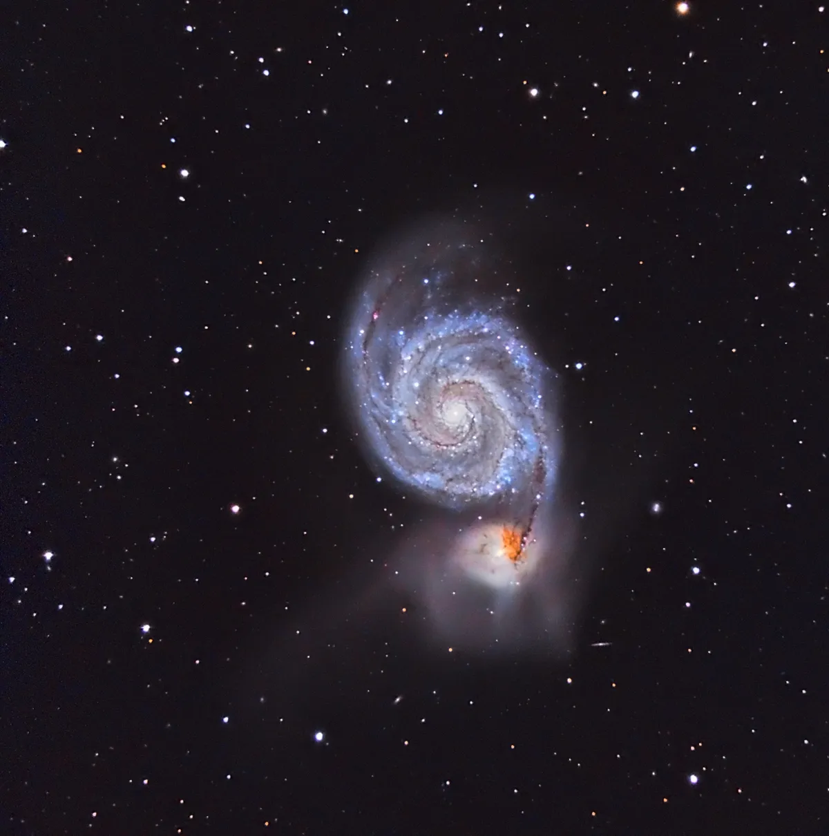 M51 - Whirlpool Galaxy by David Attie, Abu Dhabi, UAE.