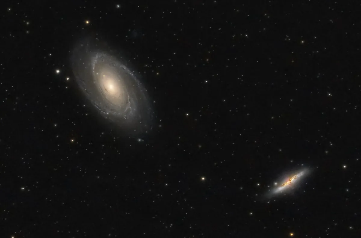 Bode's and Cigar Galaxies by Tom Howard, Isle of Wight, UK.