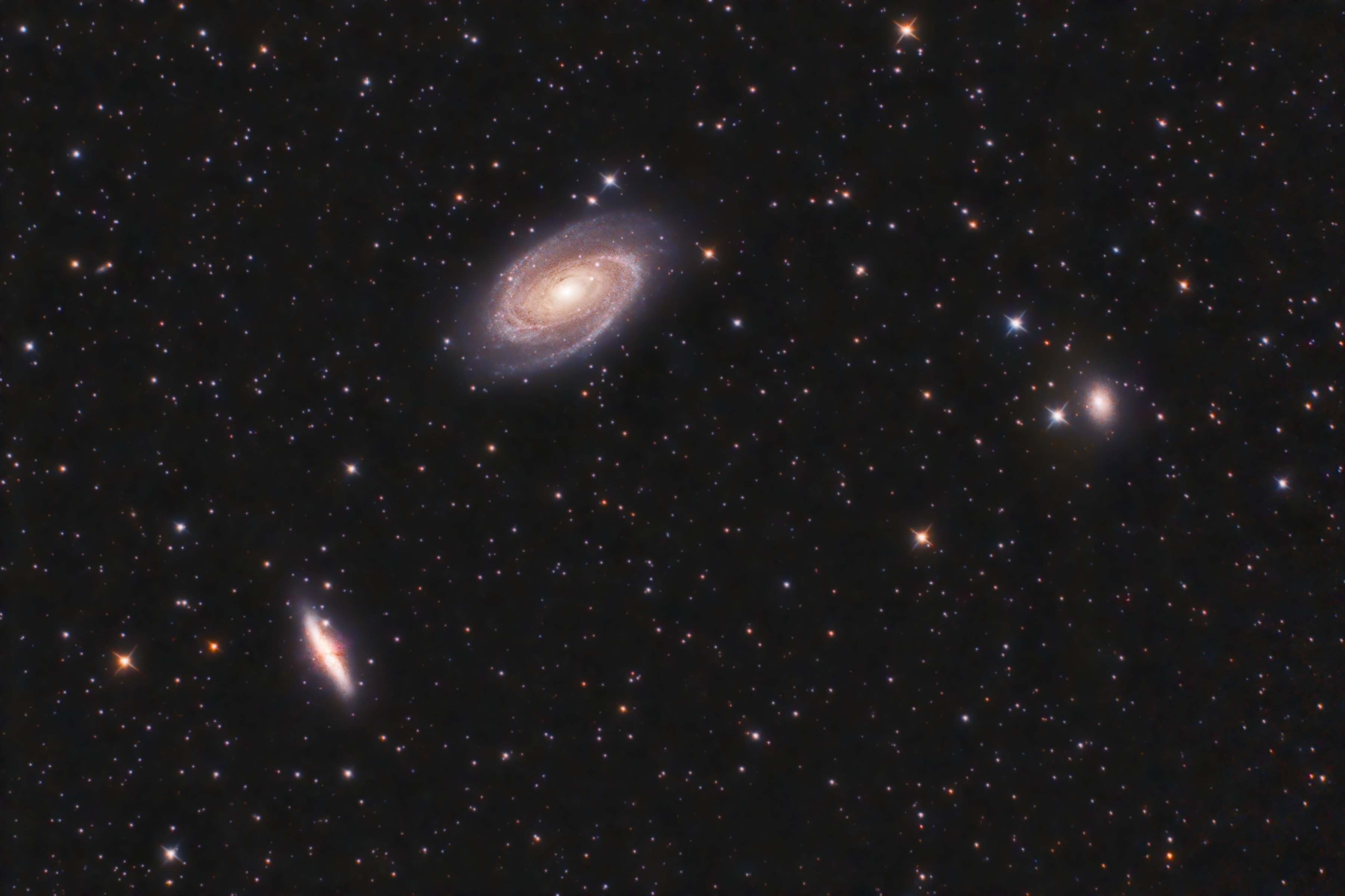 Bode's and Cigar Galaxies by Bill McSorley, Leeds, UK.