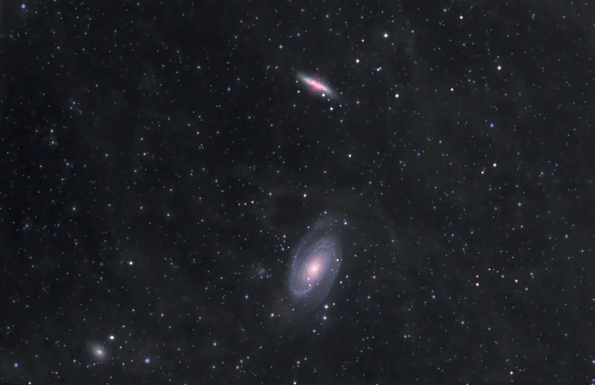Bode's and Cigar Galaxies by Martin Bradley, Chesterfield, UK.