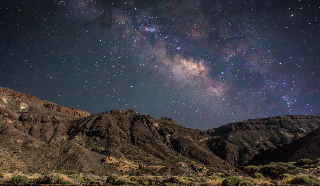 Milky Way Shining of the Teide National Park by Peter Louer, Tenerife. Equipment: Canon 700D, 18-55mm lens.