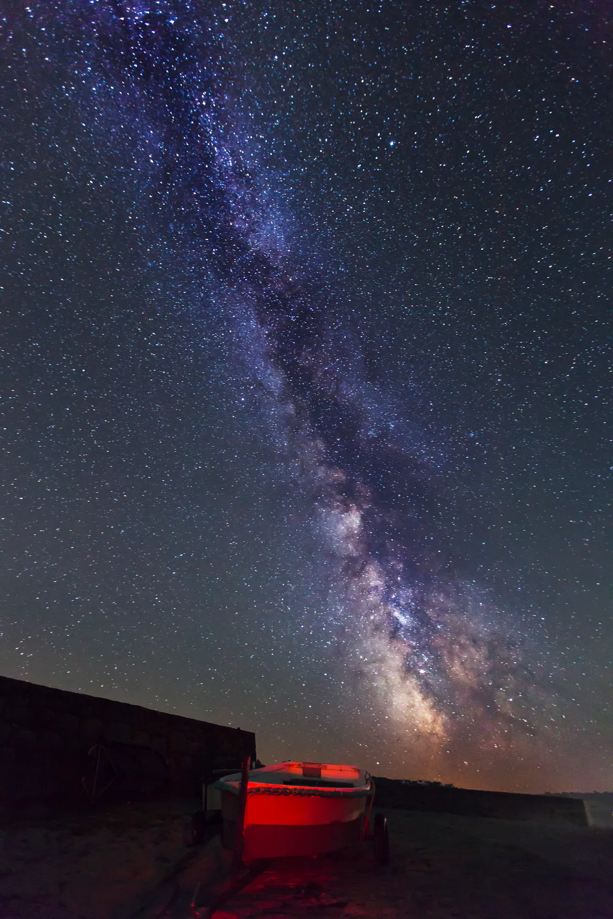 Milky Way from Rocquaine Bay, Guernsey by JM Dean, Guernsey, Channel Islands. Equipment: Canon 5D MKII, tripod.