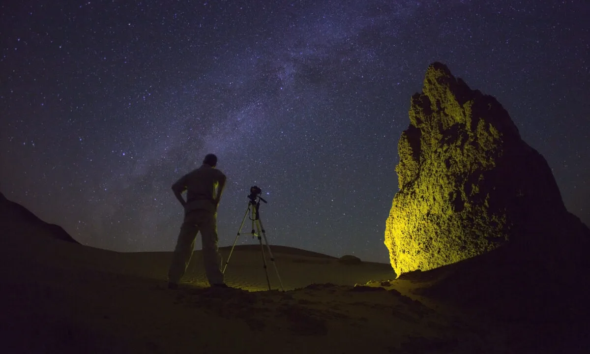 Milky Way from Desert by Mohammed AissaMoussa, Algeria. Equipment: CANON 5D Mark II, 15mm fish eye, tripods, remote control