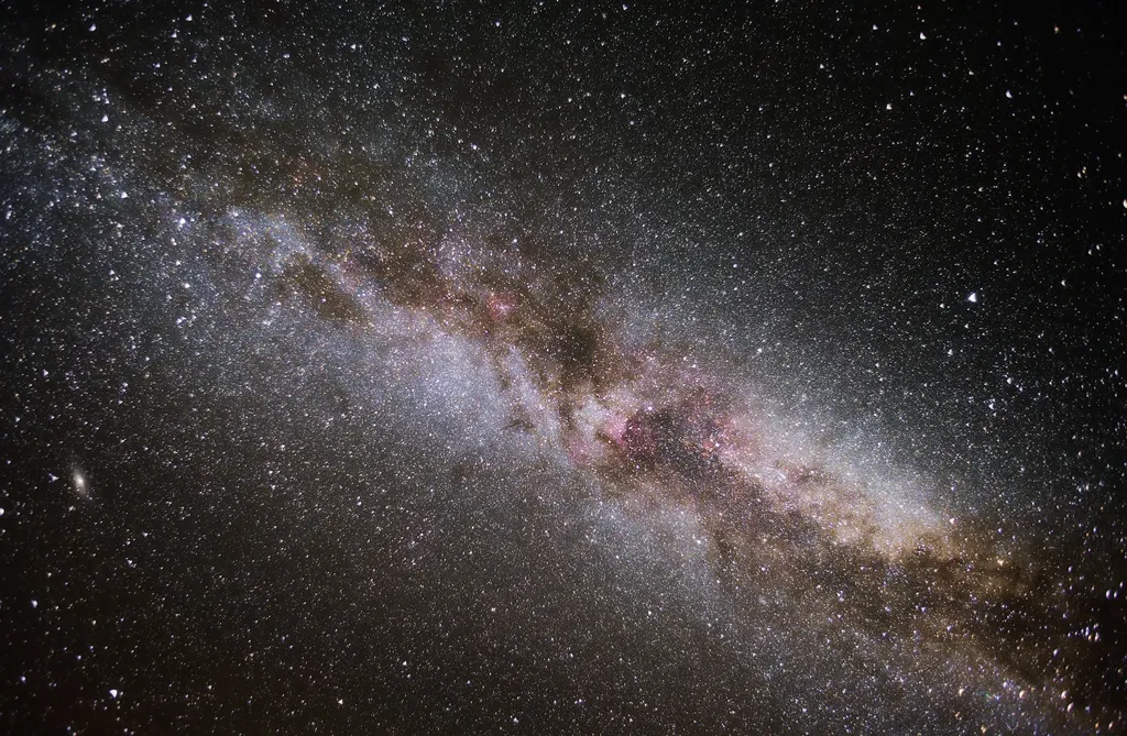 Milky Way over Knapdale Forest, Scotland by Jim Thurston, London, UK. Equipment: Canon 5D, 20-35mm 2.8L lens, Meade ETX-90