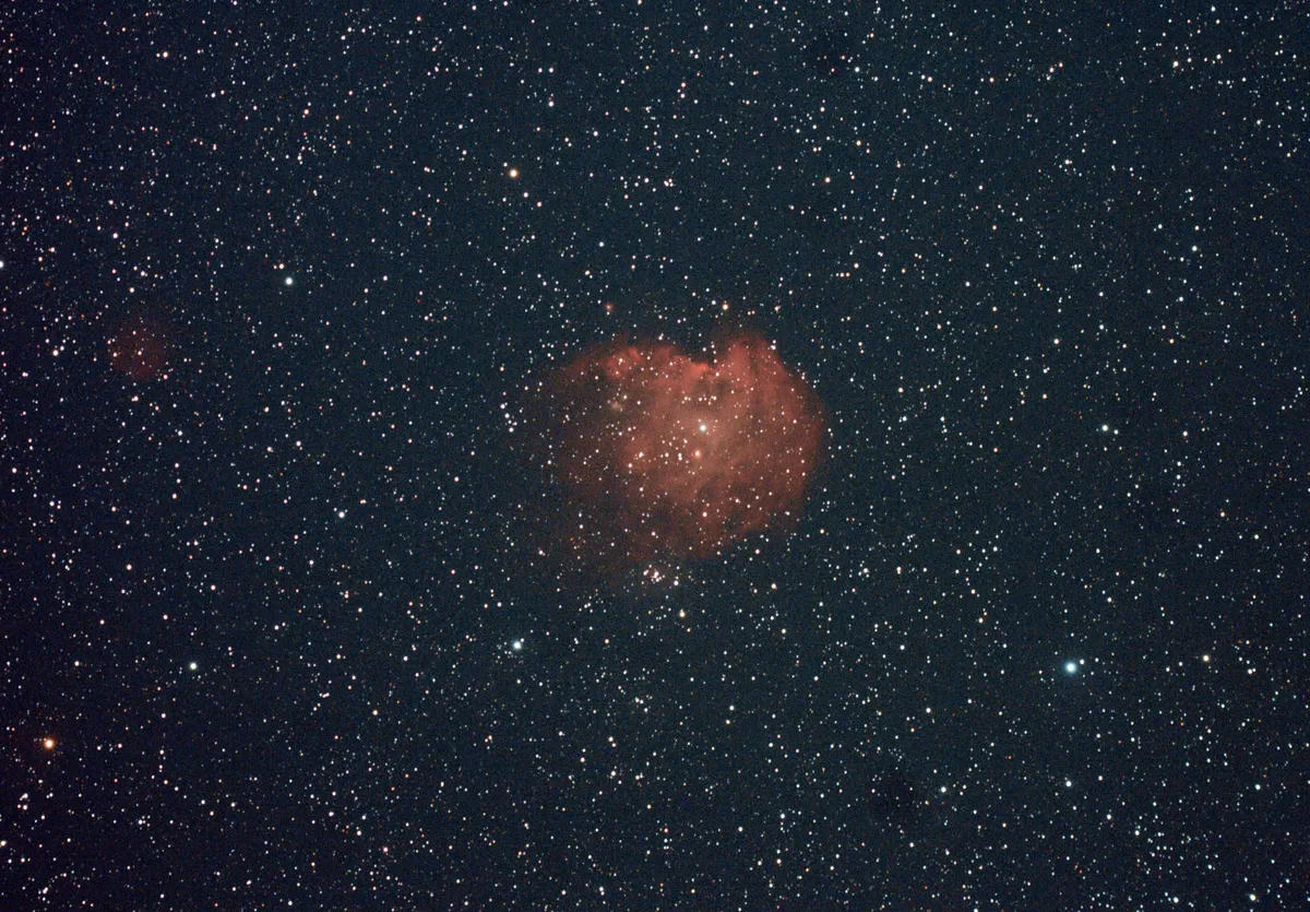 The Monkey Head by Paul Gordon, Rochford, Essex, UK. Equipment: Borg 77ED II Refractor, Modded Canon EOS 1300D DSLR, CLS light pollution filter., Skyscan HEQ5 pro,
