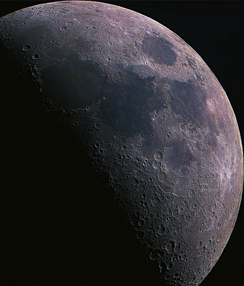 Moon 23rd June by Pat Rodgers, UK. Equipment: Scope SW200p, Camera ATIK314l  mono, Mount AZ-EQ6 GT.