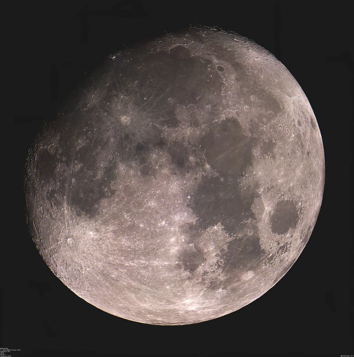 Moon Mosaic by Alastair Woodward, Derby, UK. Equipment: Sky-watcher 6