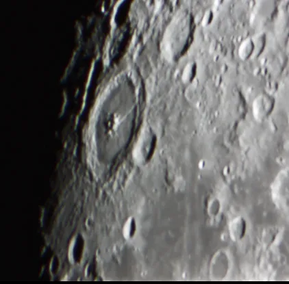 Petavious Crater by Mark Large, Colchester, UK. Equipment: Altair Astro 10
