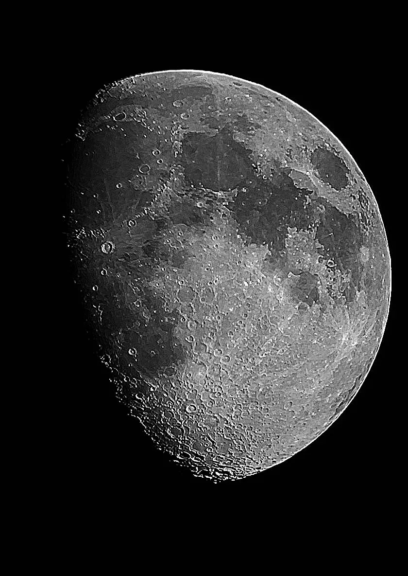 The Moon by Kane Ridley, Essex, UK. Equipment: Astromaster 130EQ, 17mm Plossl, Moon Filter, iPhone adaptor, iPhone 6