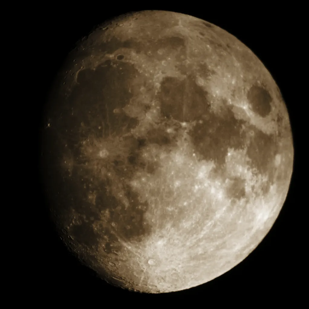 Moon August 14th 2011 by Philip Pugh, Chippenham, UK. Equipment: Skywatcher 127mm Maksutov, Kodak Easyshare digital camera