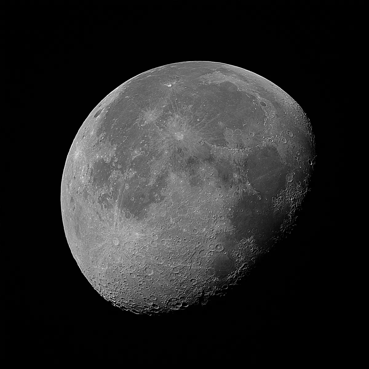 The Moon by Dave Garland, Bristol, UK. Equipment: Cannon 1100D, Skywatcher 200P, EQ5 Synscan