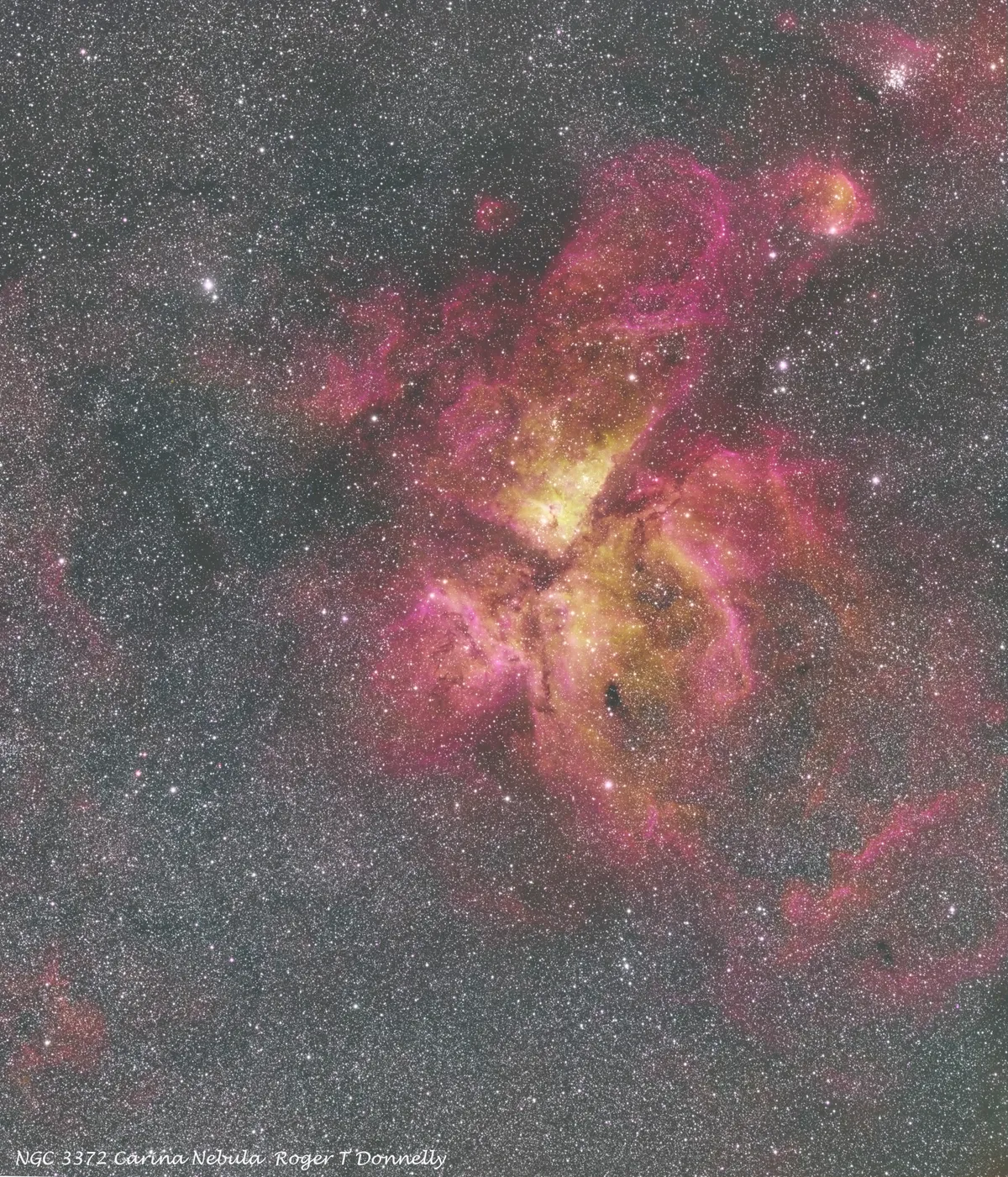 Carina Nebula NGC3372 by Roger Donnelly, Henlow, UK.