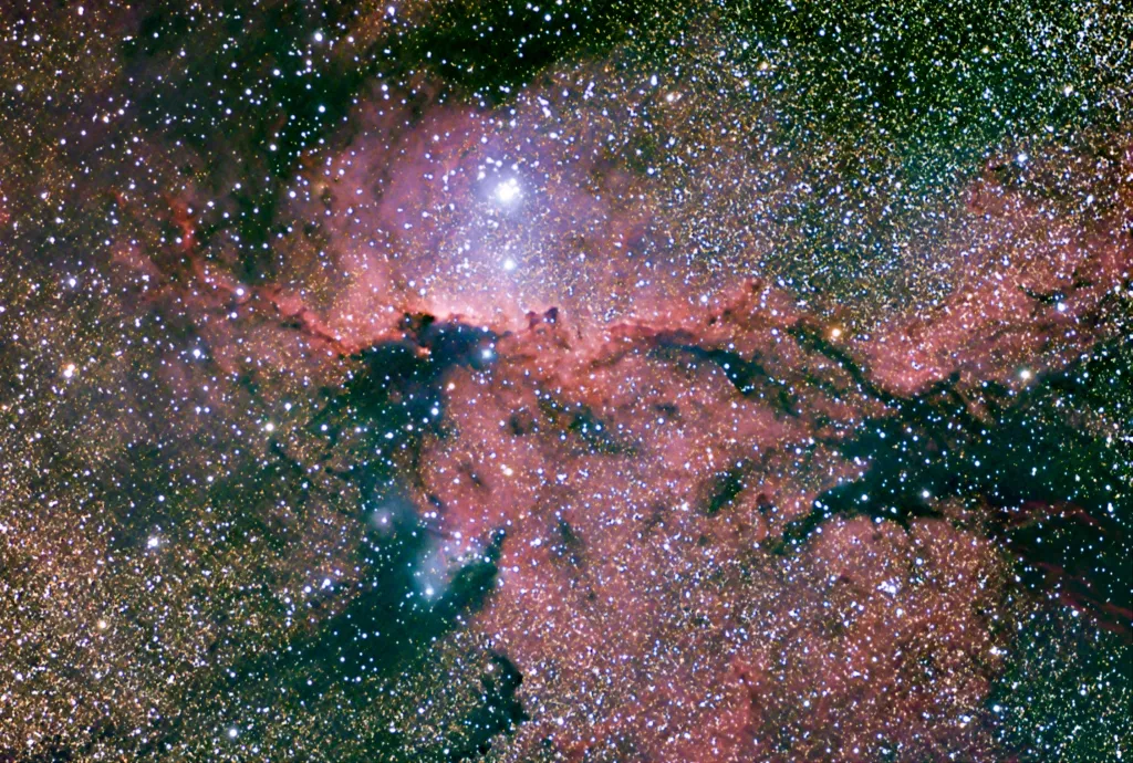 NGC 6188 The Fighting Dragons of Ara by Tom Bishton, Brisbane, Australia. Equipment: ED120 Black Diamond Refractor, AZEQ6 Mount, ST80 Guidescope, Synguider, Canon 600D modded.