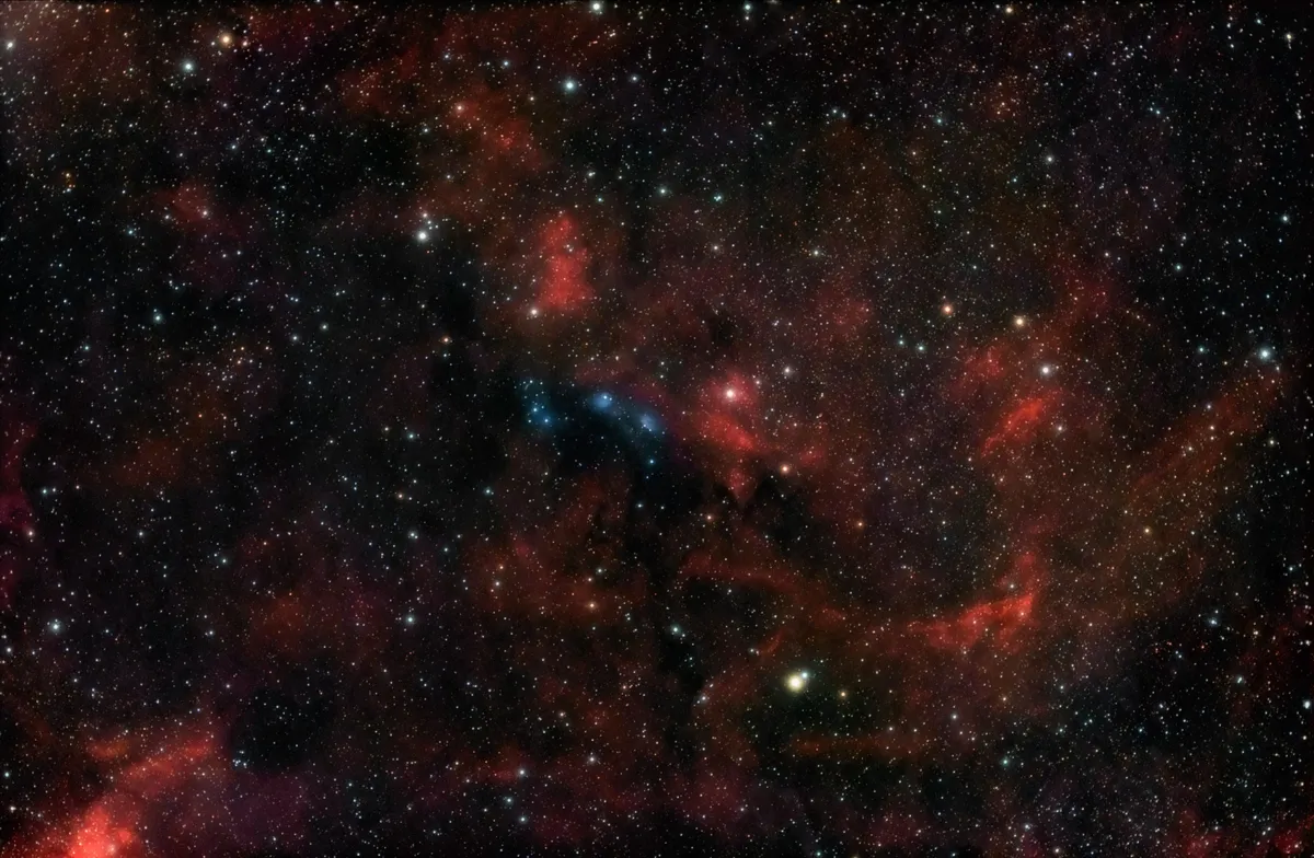 NGC 6914 Region in Cygnus by David Slack, Prudhoe, Northumberland, UK. Equipment: Modified Canon 1000D, Orion ED80 refractor @ F6, Altair Astro 0.8 focal reducer, HEQ5 pro mount controlled with EQMOD and an IDAS D1 light pollution filter were used for the capture.