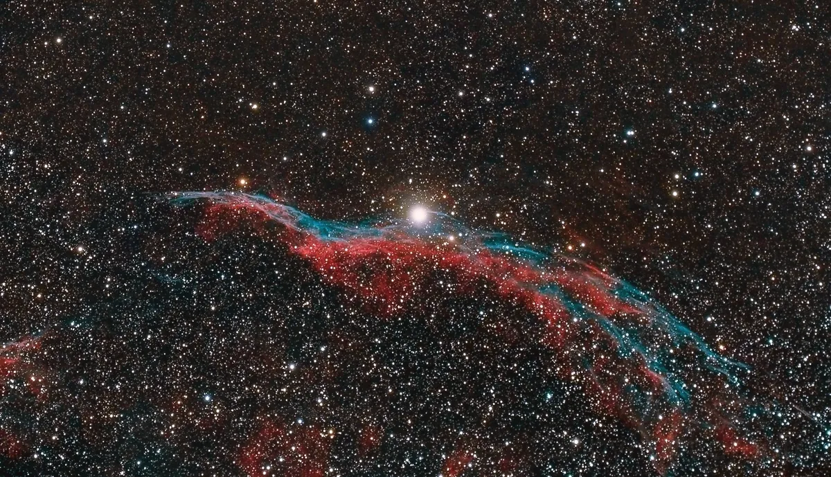 NGC 6960 by Zlatko Orbanic, Pula, Croatia. Equipment: Sky Watcher NEQ 6 Pro, Apo 130/900 F/R, Canon EOS 500D Modded.