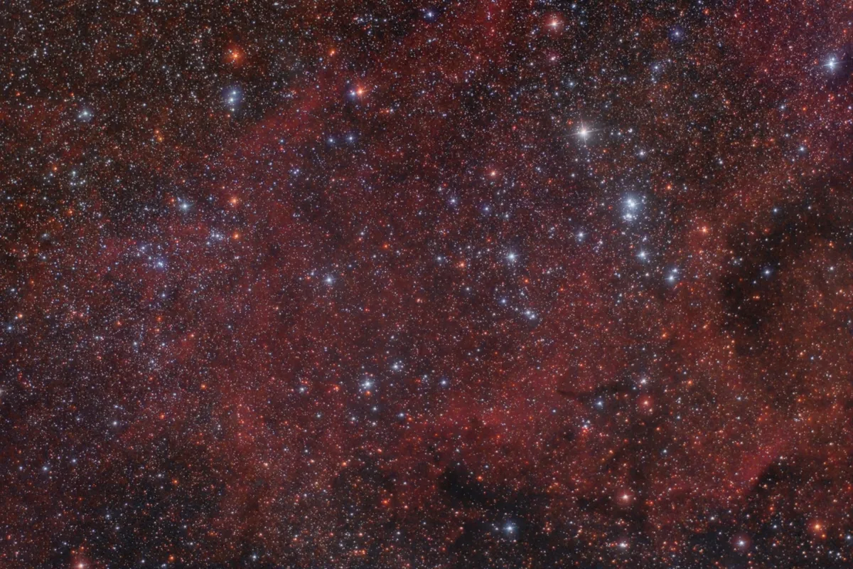 NGC6883 & NGC6871 by Bill McSorley, Leeds, UK. Equipment: SkyWatcher 150P Newtonian, HEQ5 Pro Mount, QHY8L cooled CCD.