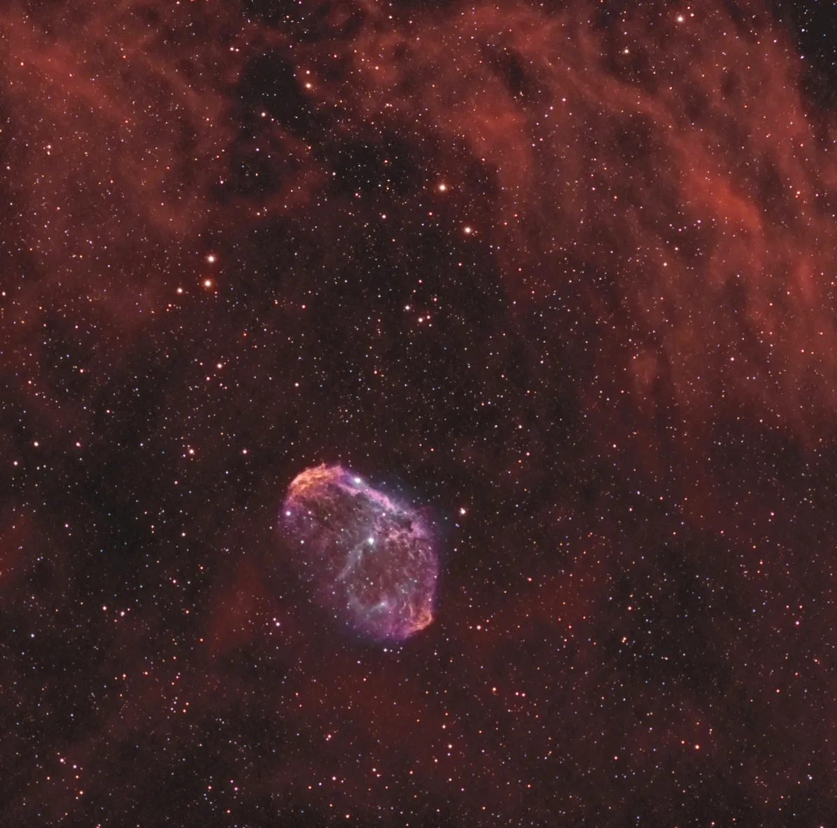 The Crescent Nebula by David Slack, Prudhoe, Northumberland, UK.