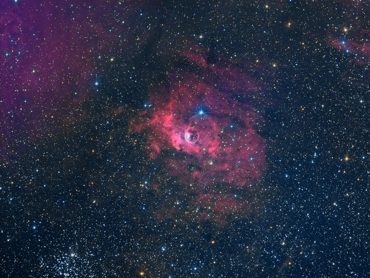 NGC7635 - Bubble Nebula LRGB HA by Simon Todd, Haywards Heath, UK.