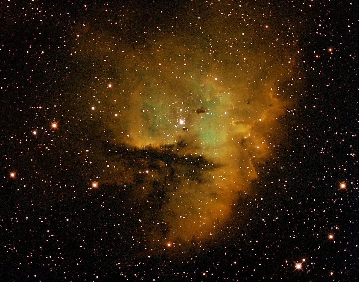 NGC281 Pacman Nebula SII/Ha/OIII by Mark Griffith, Swindon, Wiltshire, UK.