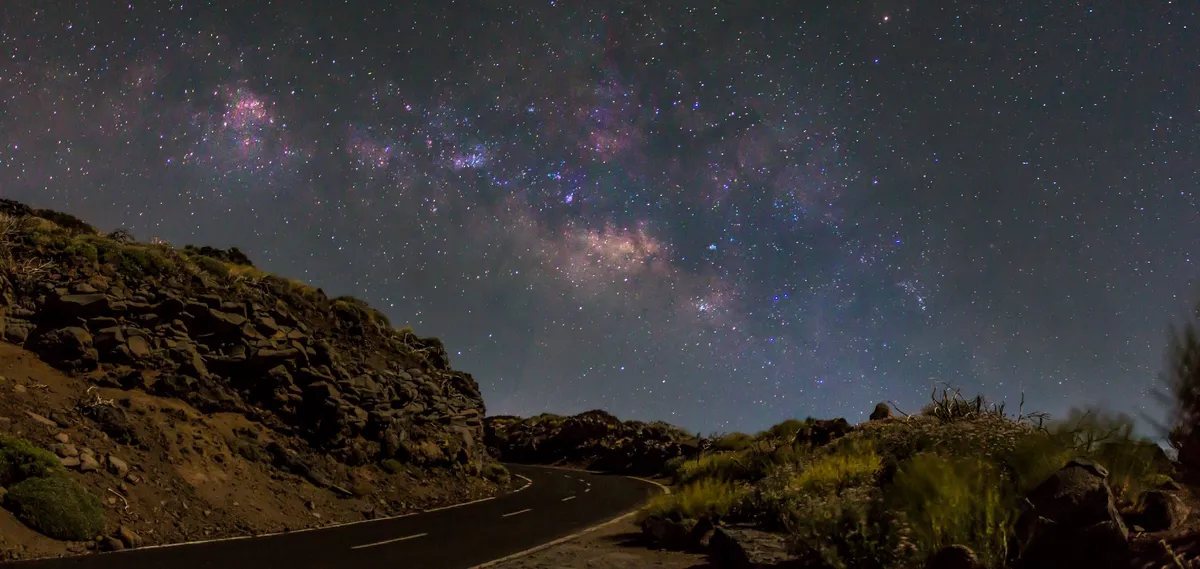 Milky Way over the Caldera by Peter Louer, Tenerife. Equipment: Canon 700D, 18-55mm lens.