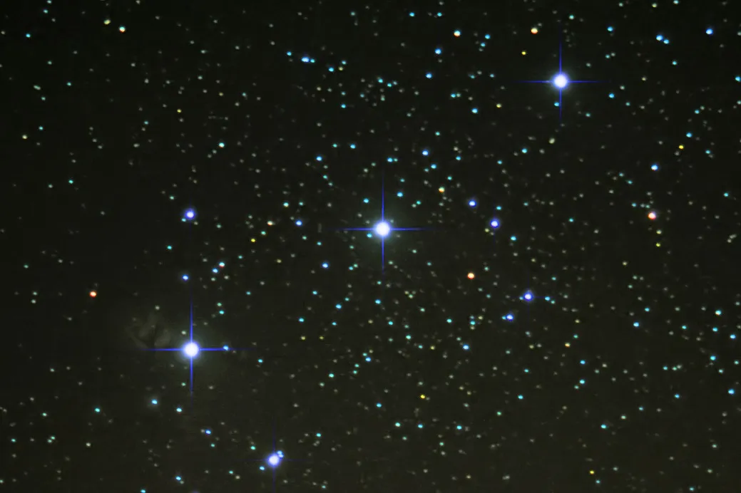 Orion's Belt is a prominent feature in the constellation. Credit: John Harding, Sheffield, S. Yorkshire, UK. Equipment: Pentax KR DLSR