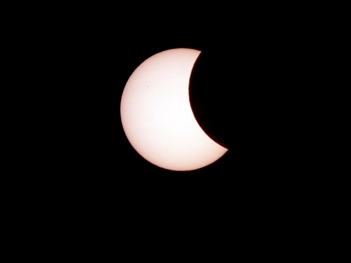 A partial solar eclipse seen by Konstantinos Tranganidas on 20 March 2015 from Kinnoull Hill, Perth.